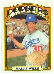 1972 Topps Baseball Cards      437     Maury Wills